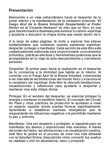 El Fuego Azul de la Buena Voluntad: Despertando el Poder Divino en el Corazón Humano (PDF).
